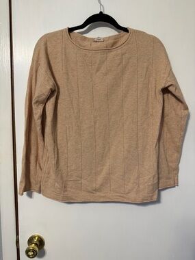 Hem & Thread Beige Crew Neck Sweater